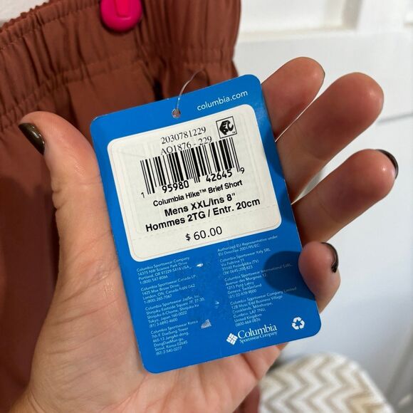 Columbia Men's Hike Brief Pull On Shorts Omni Wick Auburn Size XXL NWT - Picture 10 of 12